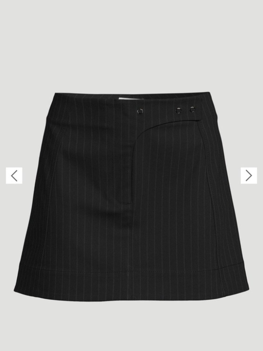 Ganni Mini Skirt in Pinstripe Print - Size 34 (US 2)
